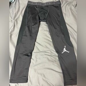 Jordan Mens Black Dri-Fit Air Elastic Waist Pull On Cropped Tights (NWT)